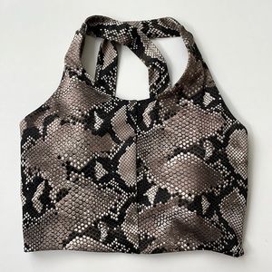 Snakeskin sports bra